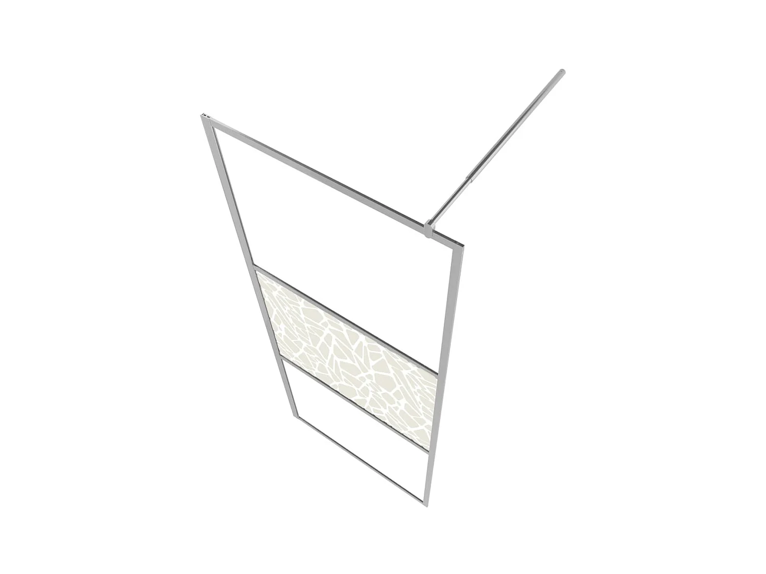 Mampara de ducha accesible vidrio ESG diseño piedras 80x195 cm ES66348