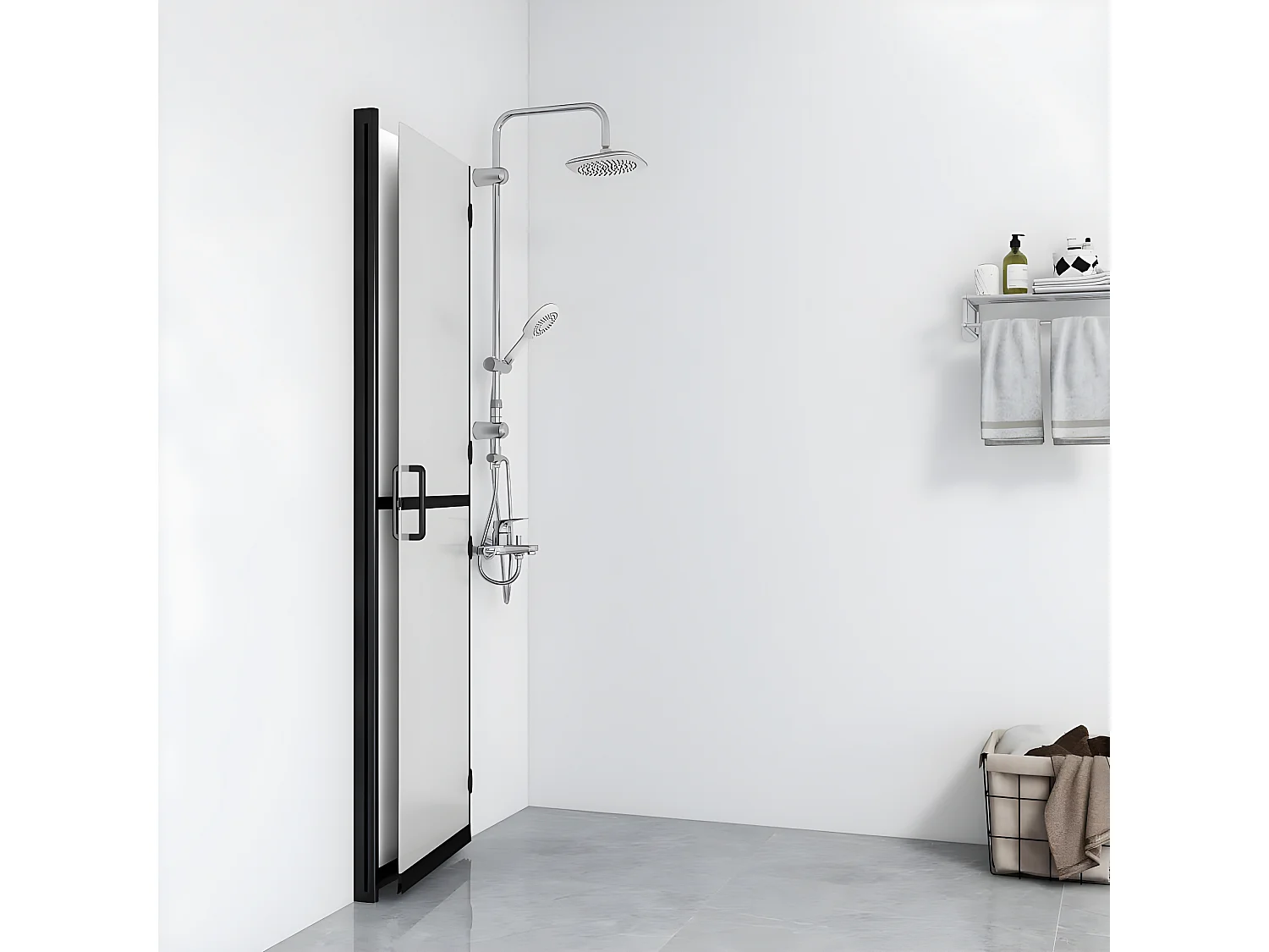 Paroi de douche pliable Verre ESG dépoli 110x190 cm WVGQ4165