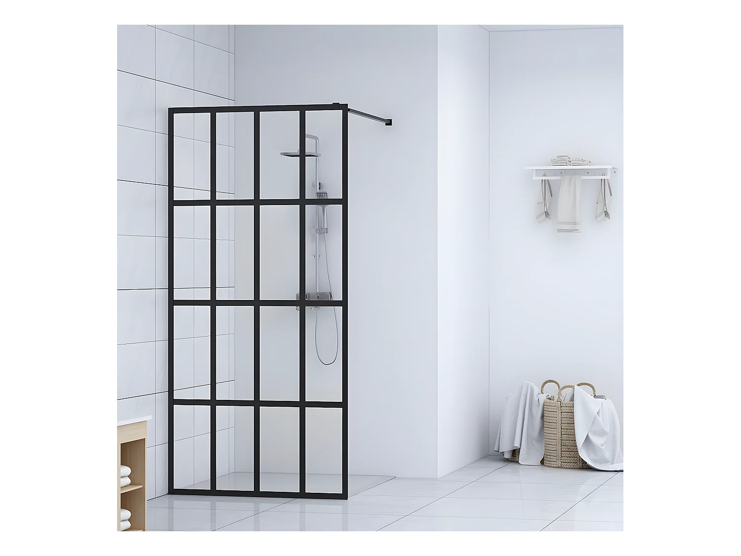 Paroi de douche Verre trempé transparent 90x195 cm WVGQ6643