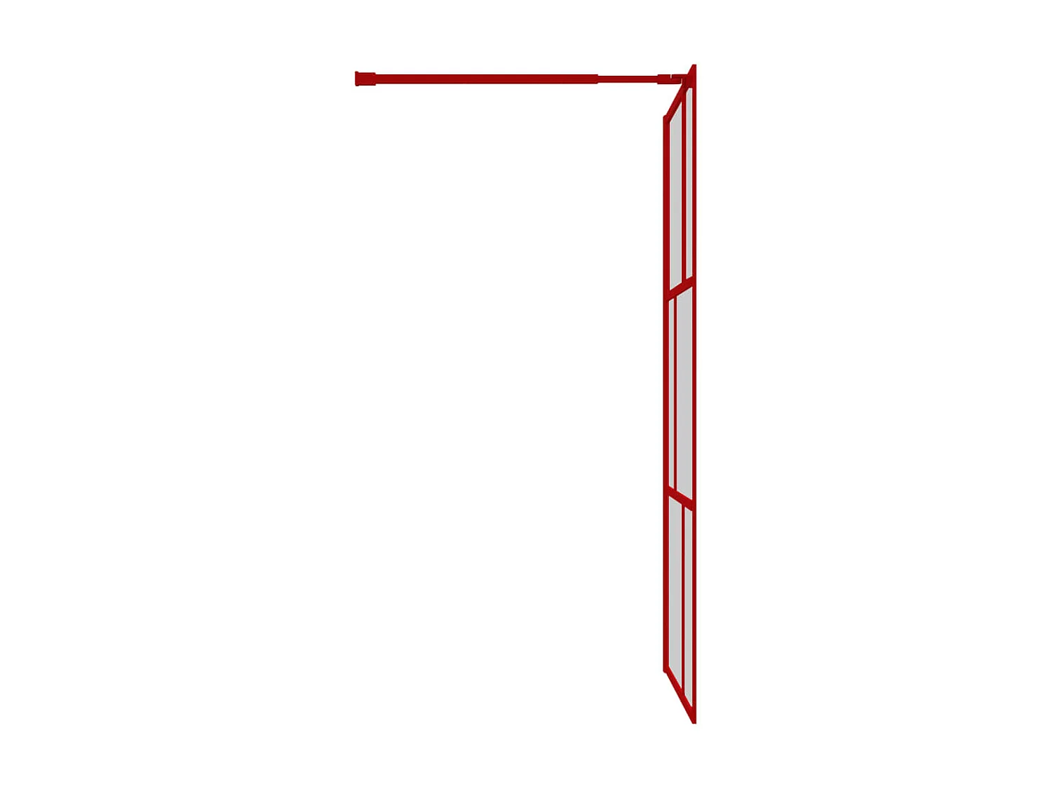 Mampara de ducha vidrio transparente ESG rojo 100x195 cm ES66297