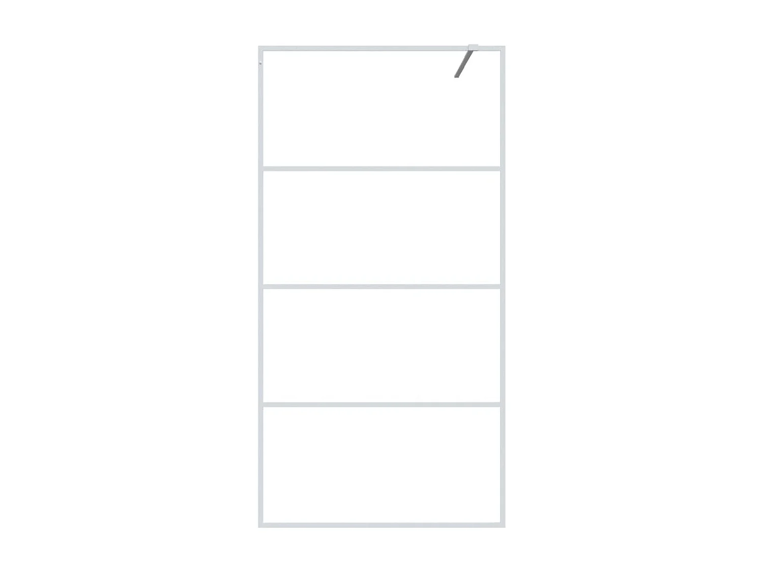 Divisória de chuveiro branco 100x195 cm vidro ESG transparente PT463027