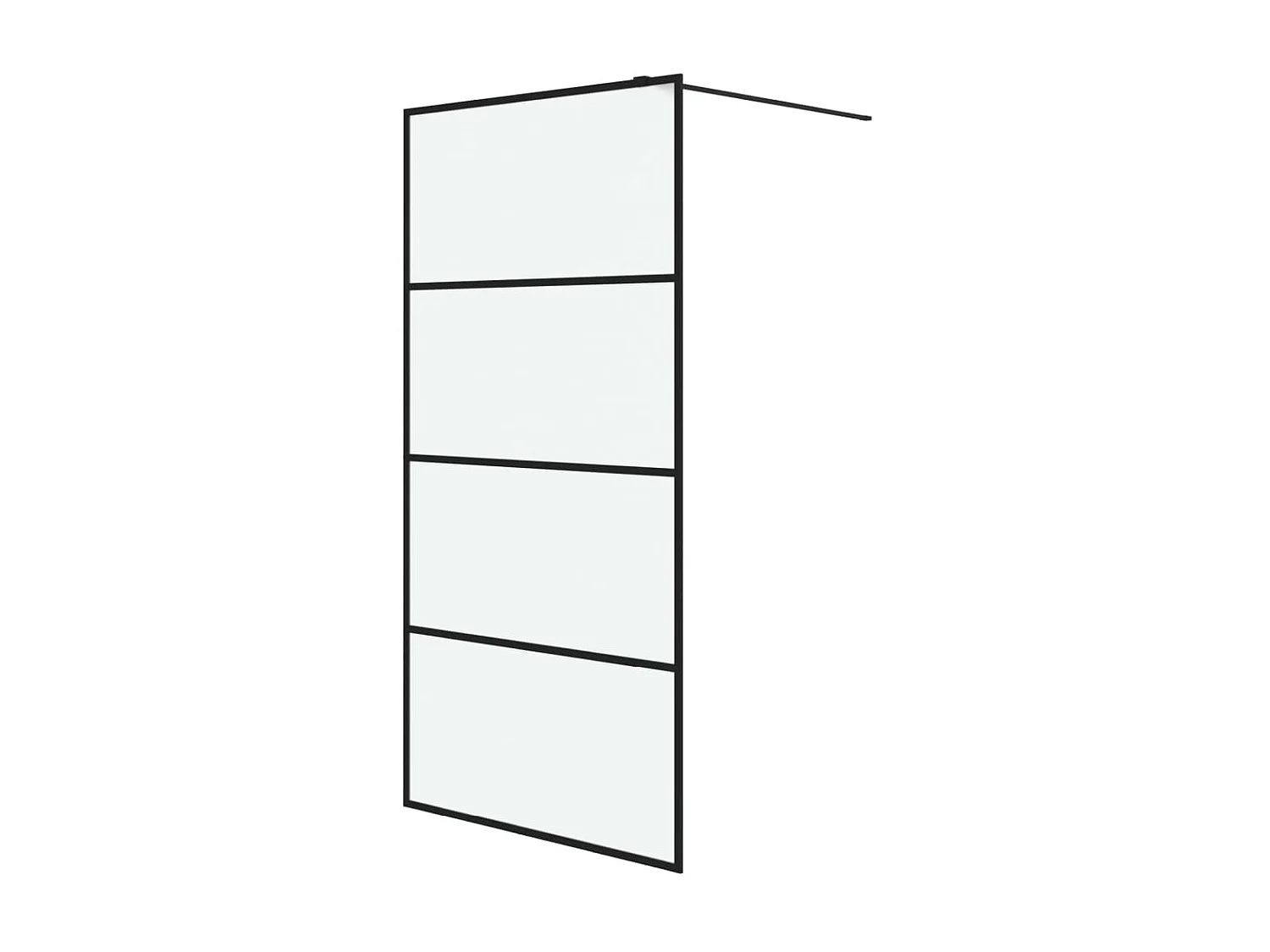 Divisória de chuveiro 100x195 cm vidro opaco ESG preto PT266196