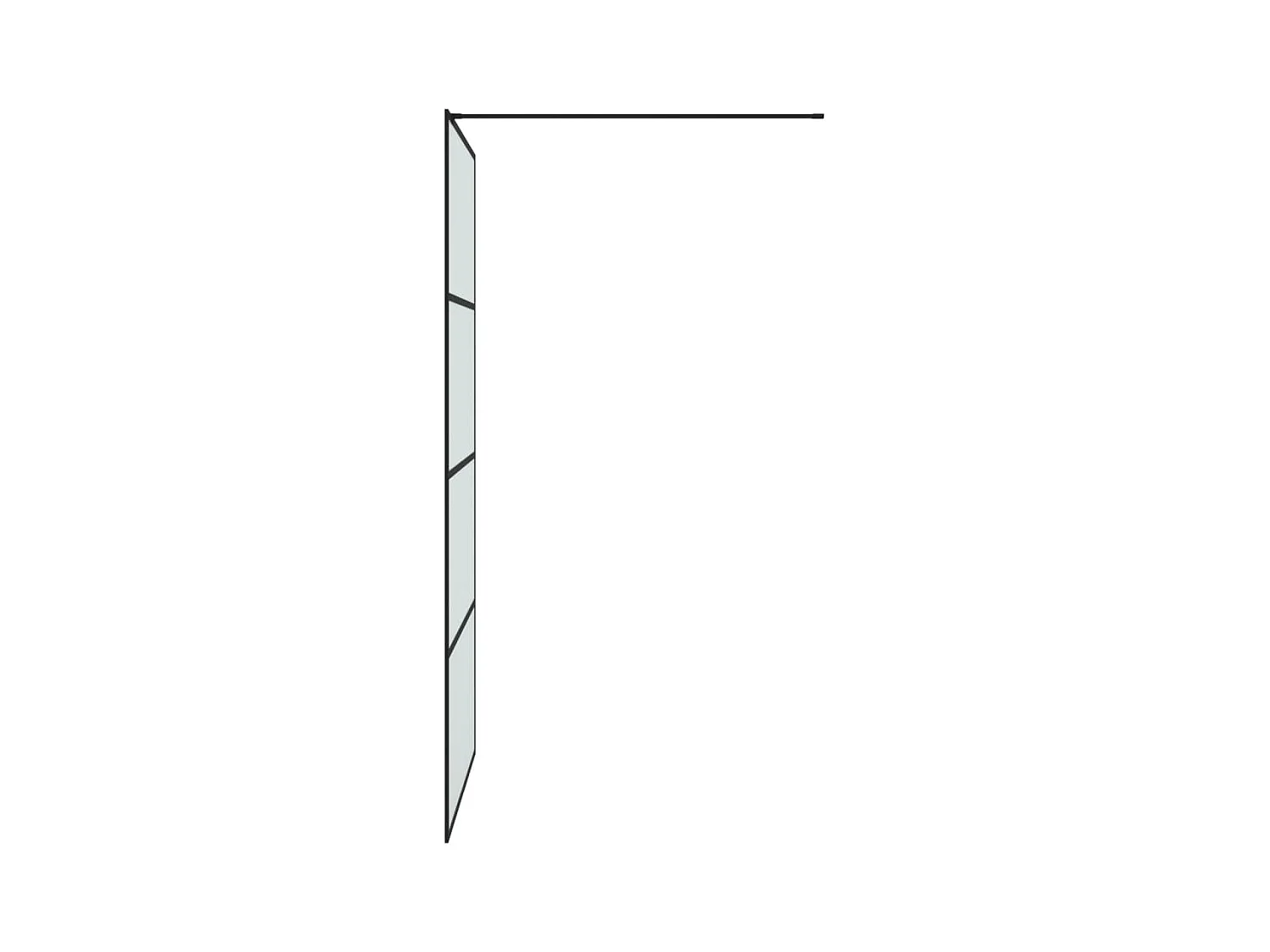 Divisória de chuveiro 100x195 cm vidro opaco ESG preto PT266196