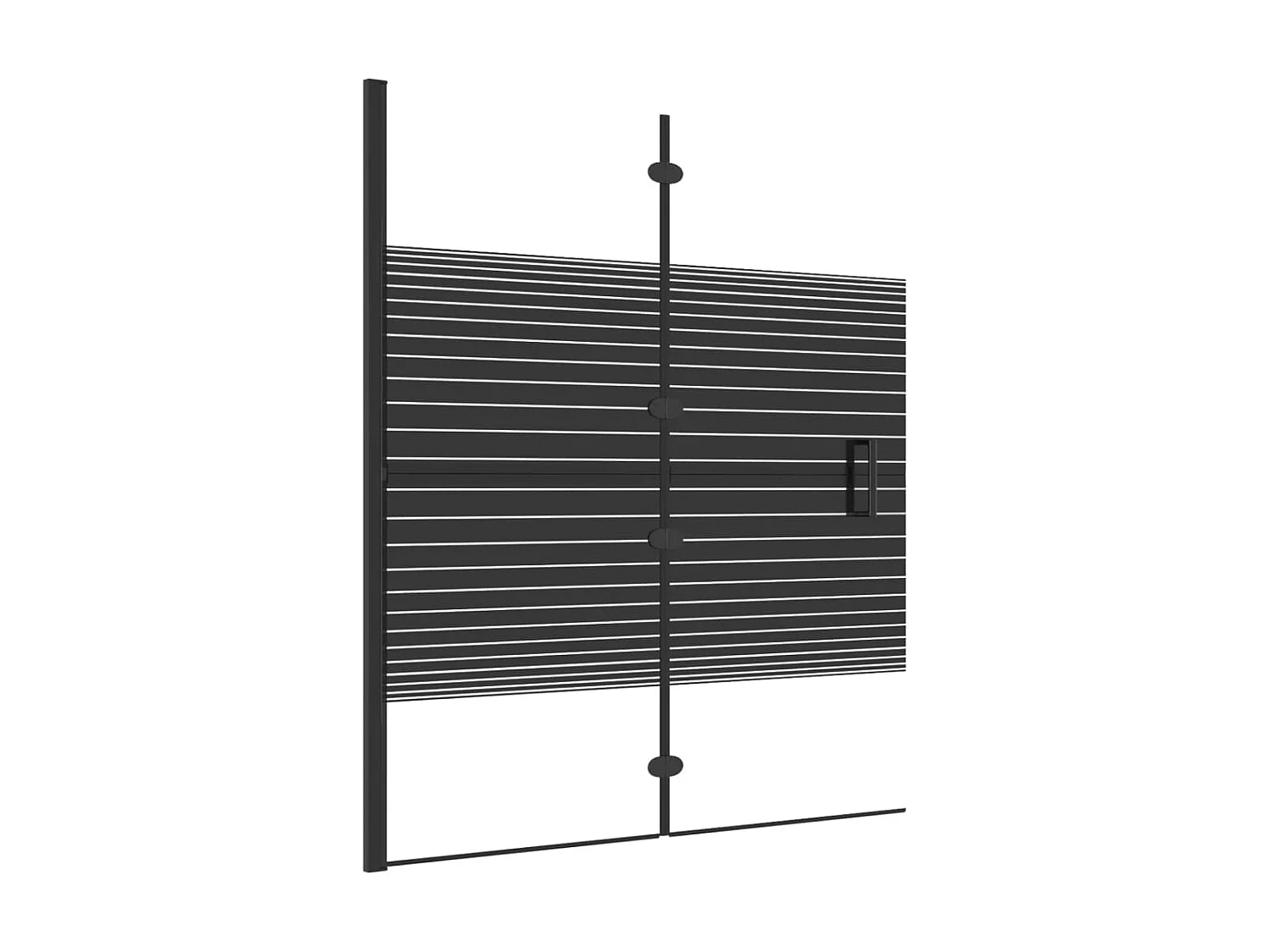 Mampara de ducha plegable ESG negro 120x140 cm ES66371