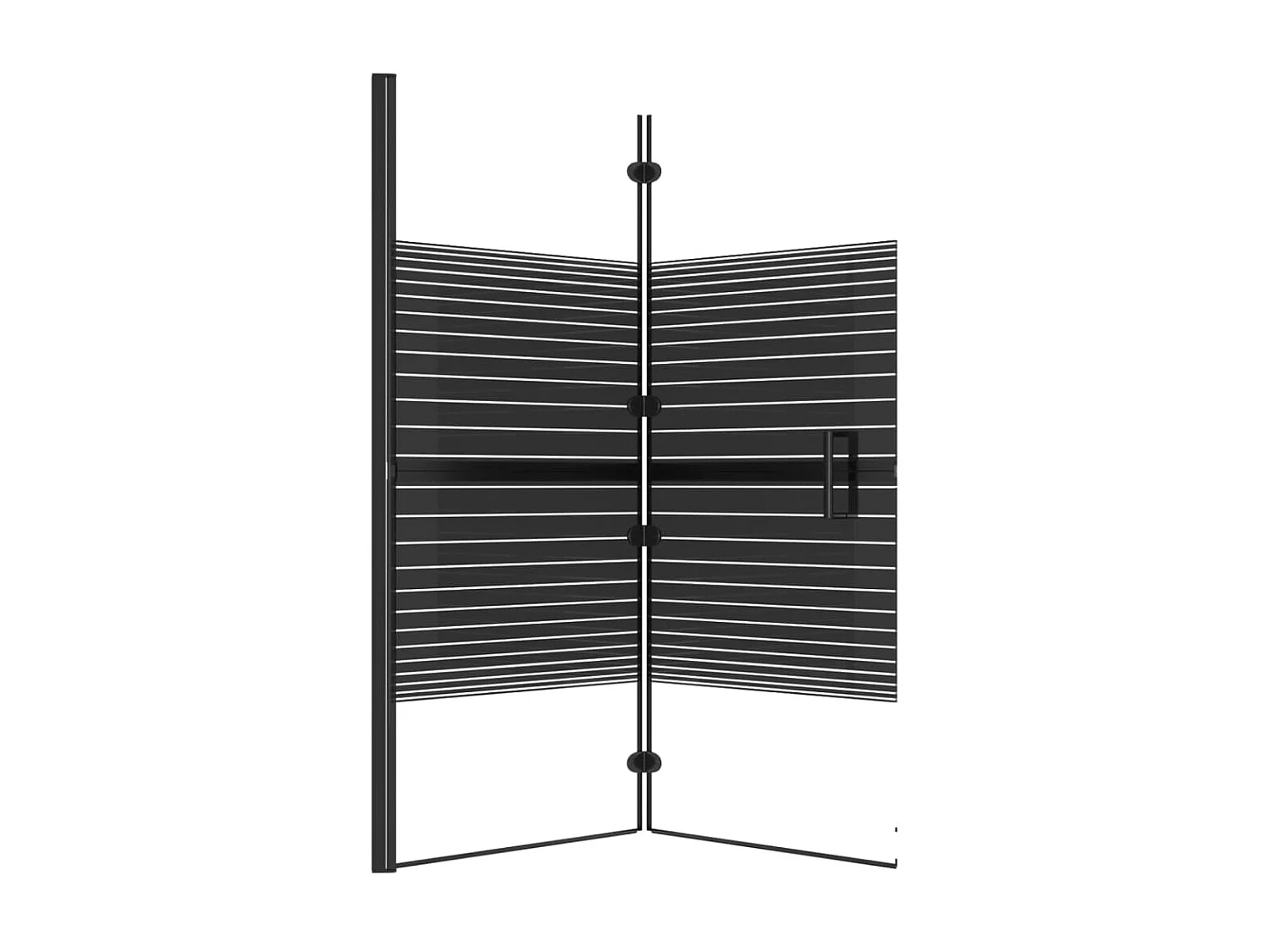 Mampara de ducha plegable ESG negro 120x140 cm ES66371