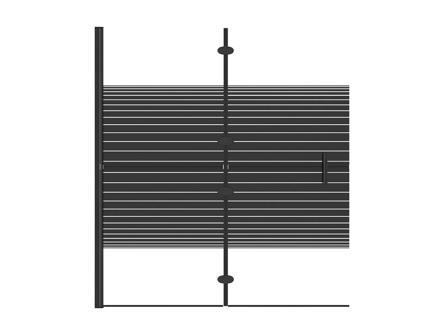 Mampara de ducha plegable ESG negro 120x140 cm ES66371