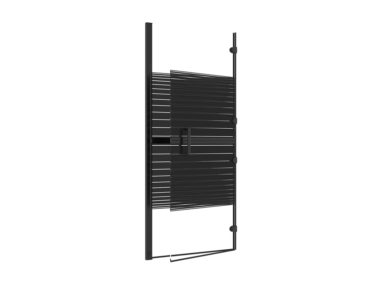 Mampara de ducha plegable ESG negro 120x140 cm ES66371