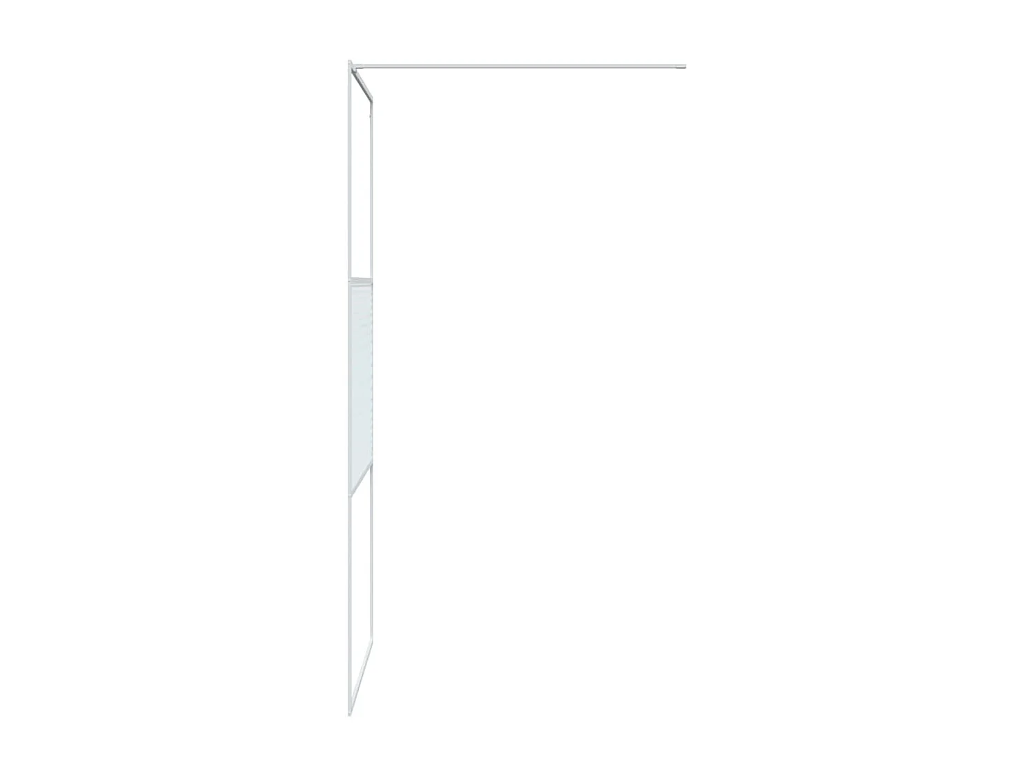 Divisória de chuveiro vidro transparente ESG 90x195 cm branco PT649957