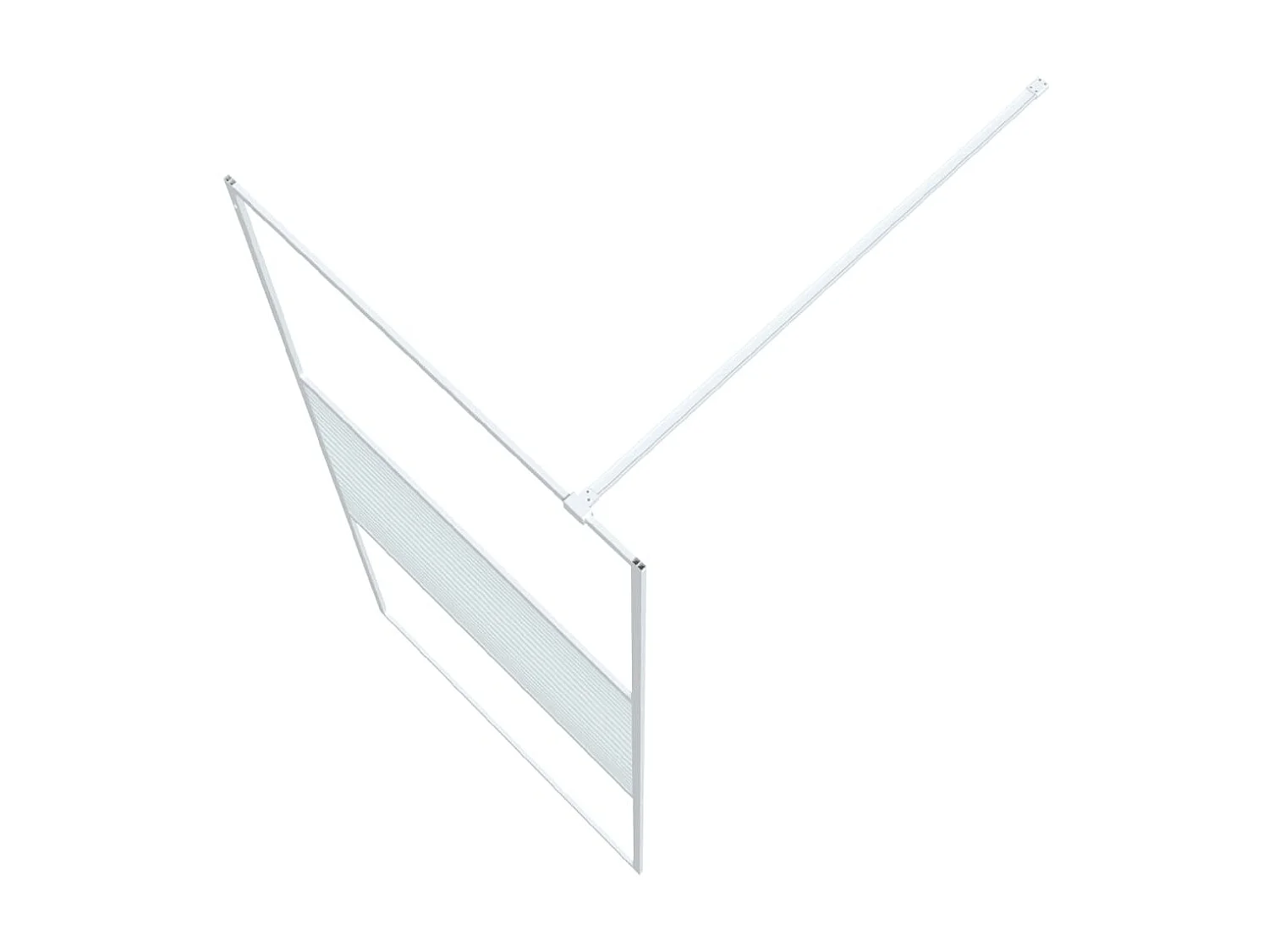 Mampara de ducha vidrio ESG transparente blanco 90x195 cm ES66474