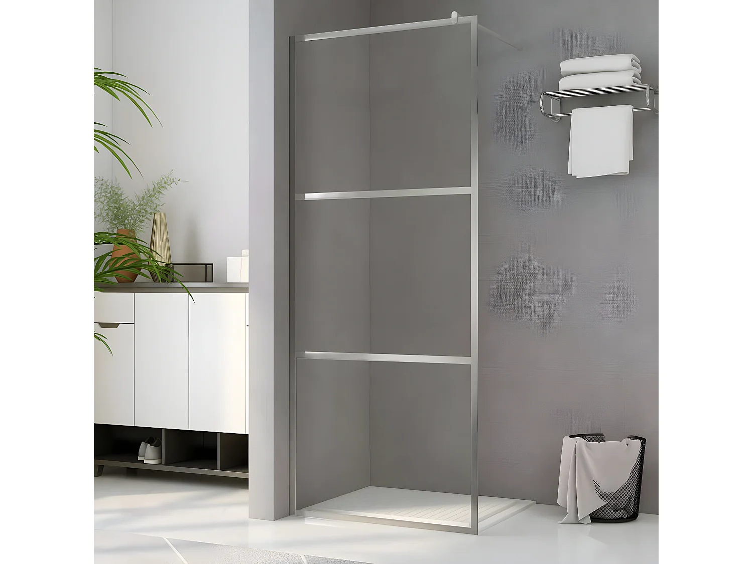 Paroi de douche à l'italienne à verre ESG transparent 90x195 cm WVGQ1081