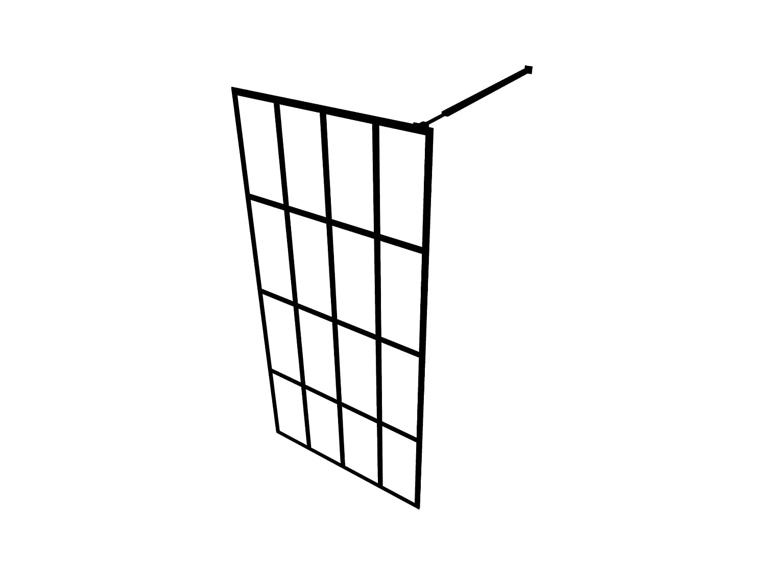 Mampara de ducha de vidrio templado transparente 80x195 cm ES66288