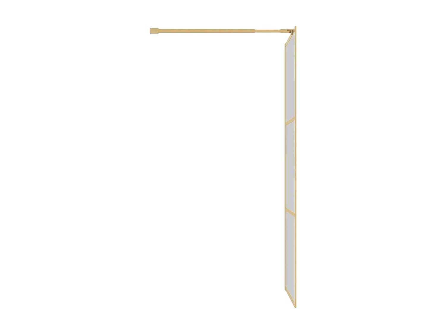 Divisória de chuveiro 90x195 cm vidro transparente ESG dourado PT206220