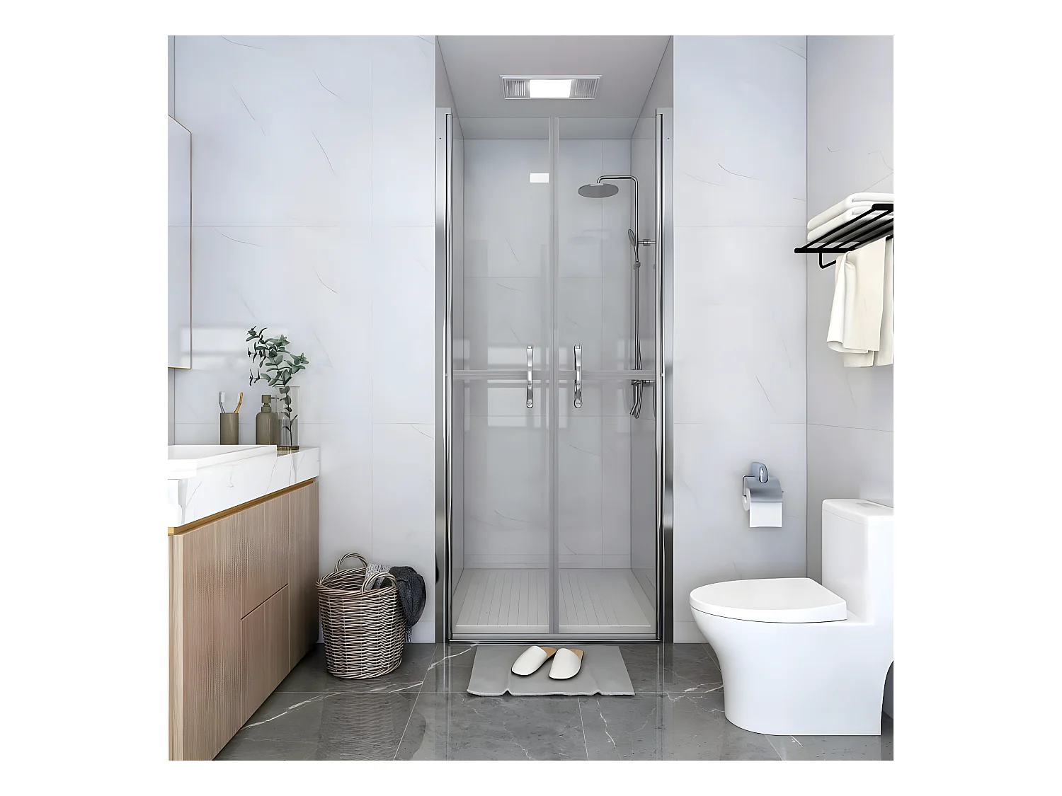 Porta de duche ESG transparente 81x190 cm PT580042