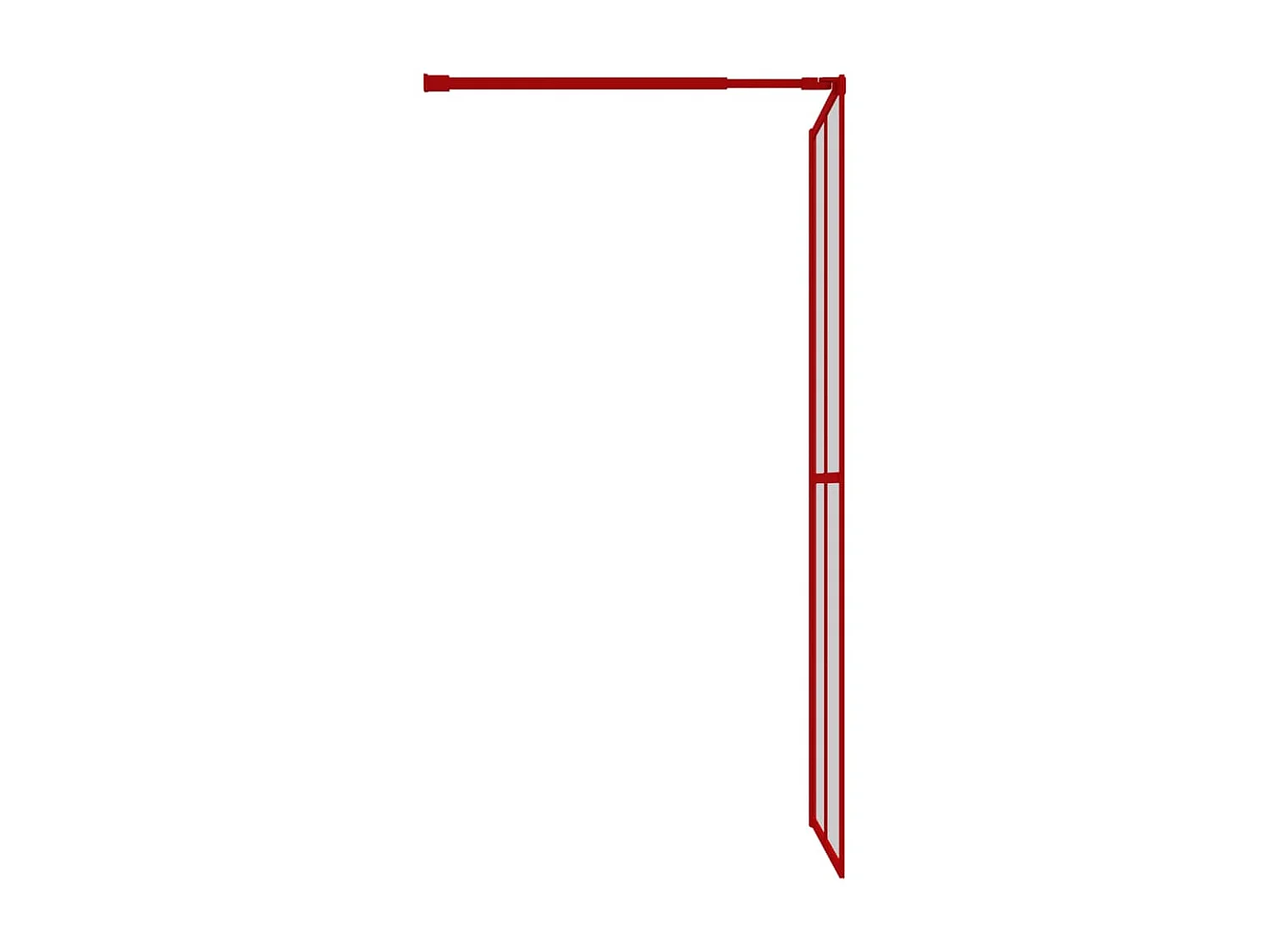 Paroi de douche avec verre ESG transparent rouge 100x195 cm WVGQ1667