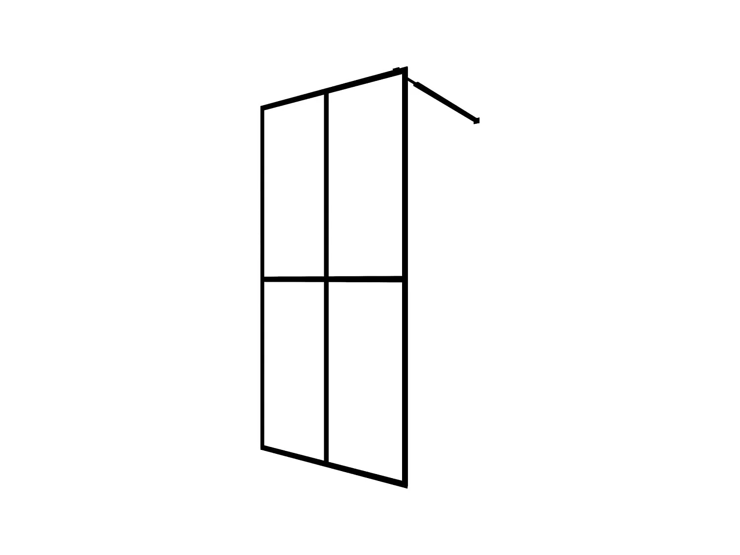 Mampara de ducha vidrio templado esmerilado 80x195 cm ES66463