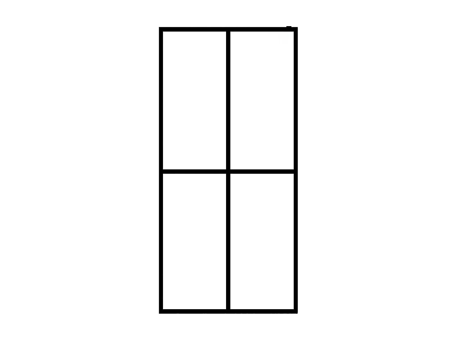 Mampara de ducha vidrio templado esmerilado 80x195 cm ES66463