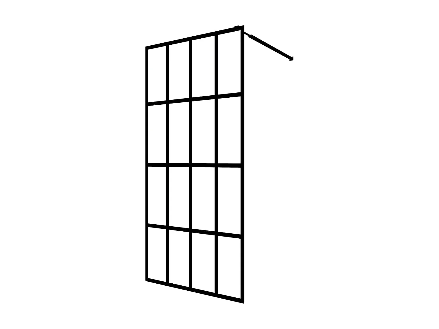 Divisória de chuveiro vidro temperado fosco 100x195 cm PT742214