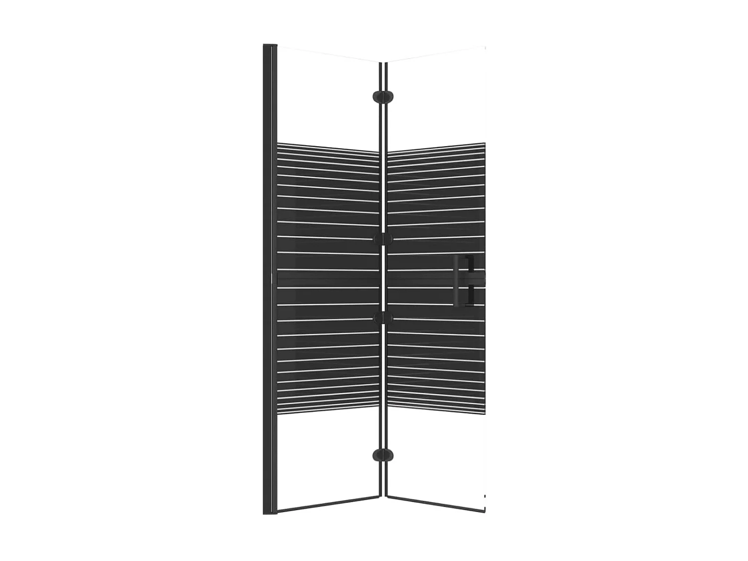 Mampara de ducha plegable ESG negro 80x140 cm ES66305