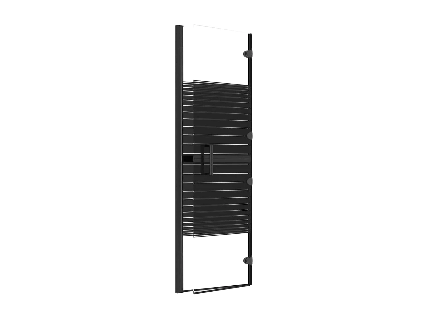 Mampara de ducha plegable ESG negro 80x140 cm ES66305