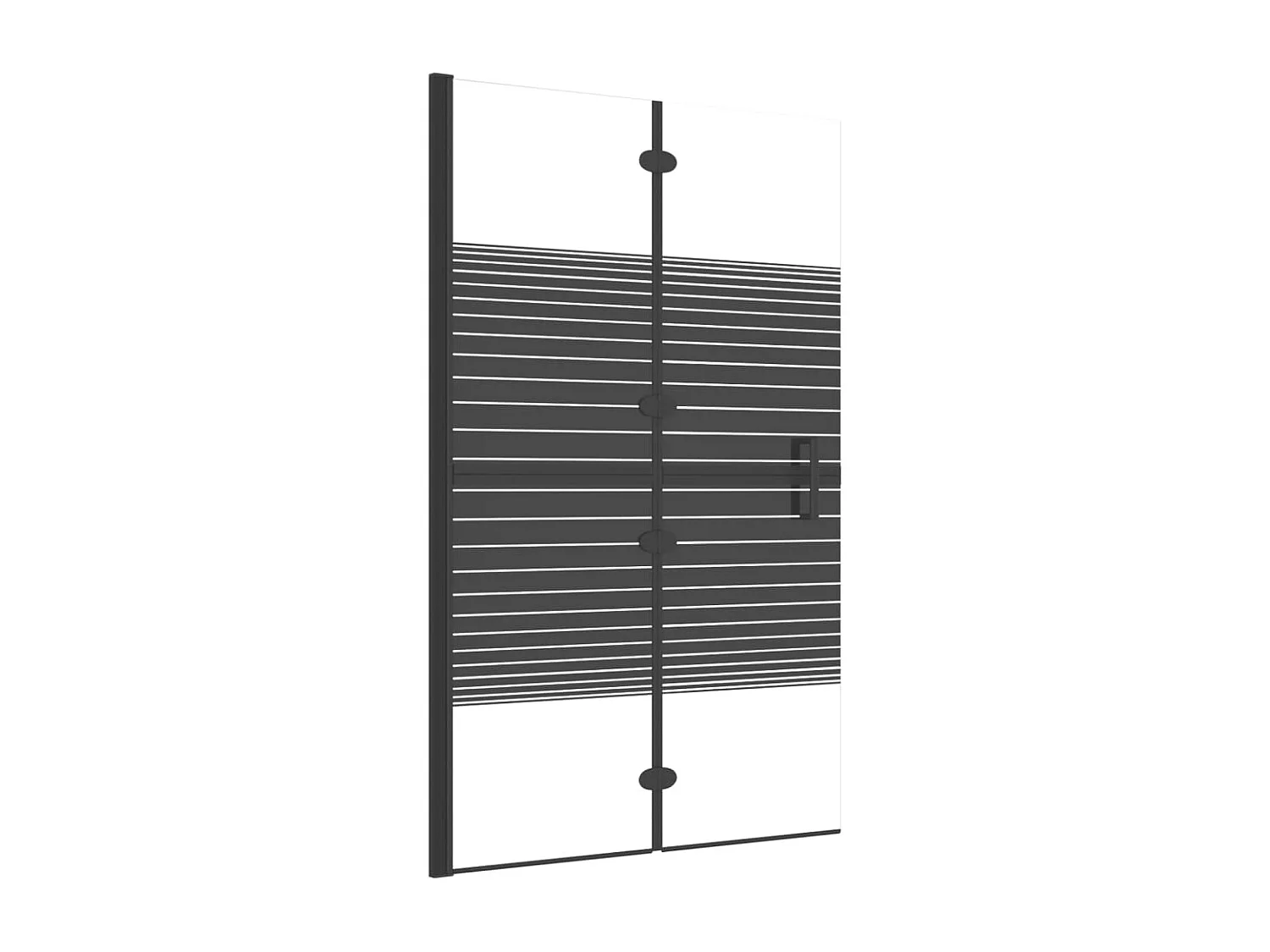 Mampara de ducha plegable ESG negro 80x140 cm ES66305