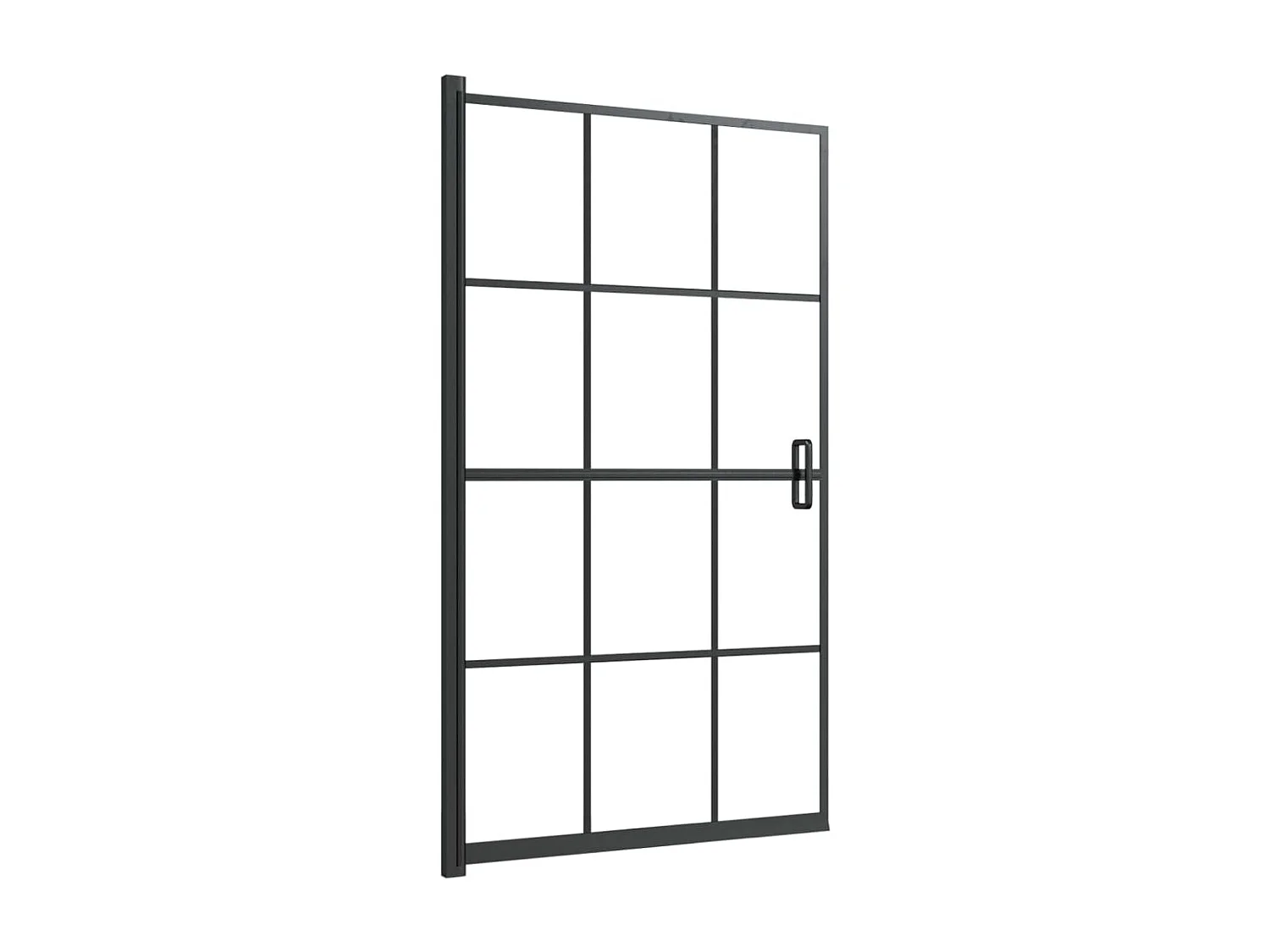 Mampara de ducha ESG negro 80x140 cm ES66450