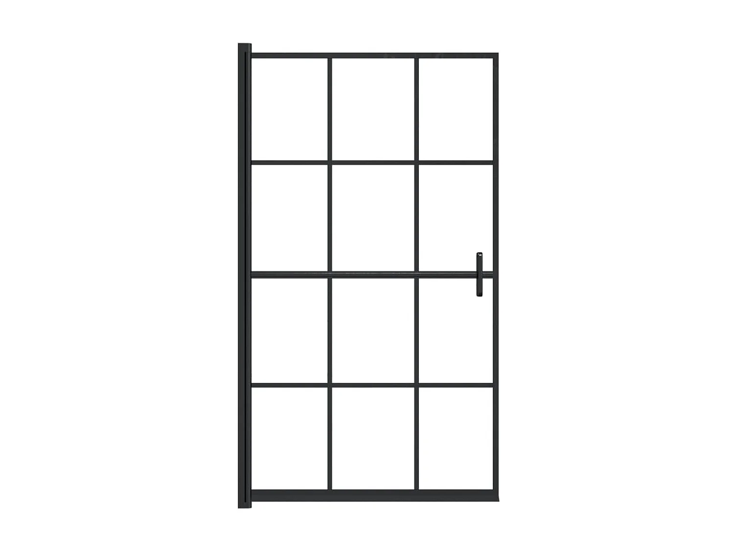 Mampara de ducha ESG negro 80x140 cm ES66450