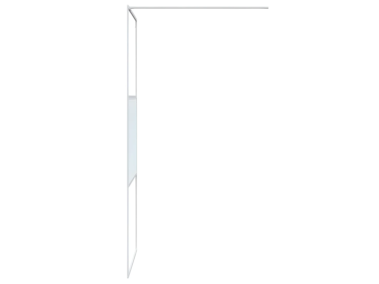 Divisória de chuveiro vidro transparente ESG 80x195 cm branco PT254825