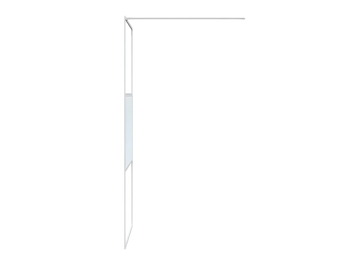 Mampara de ducha vidrio ESG transparente blanco 80x195 cm ES66426