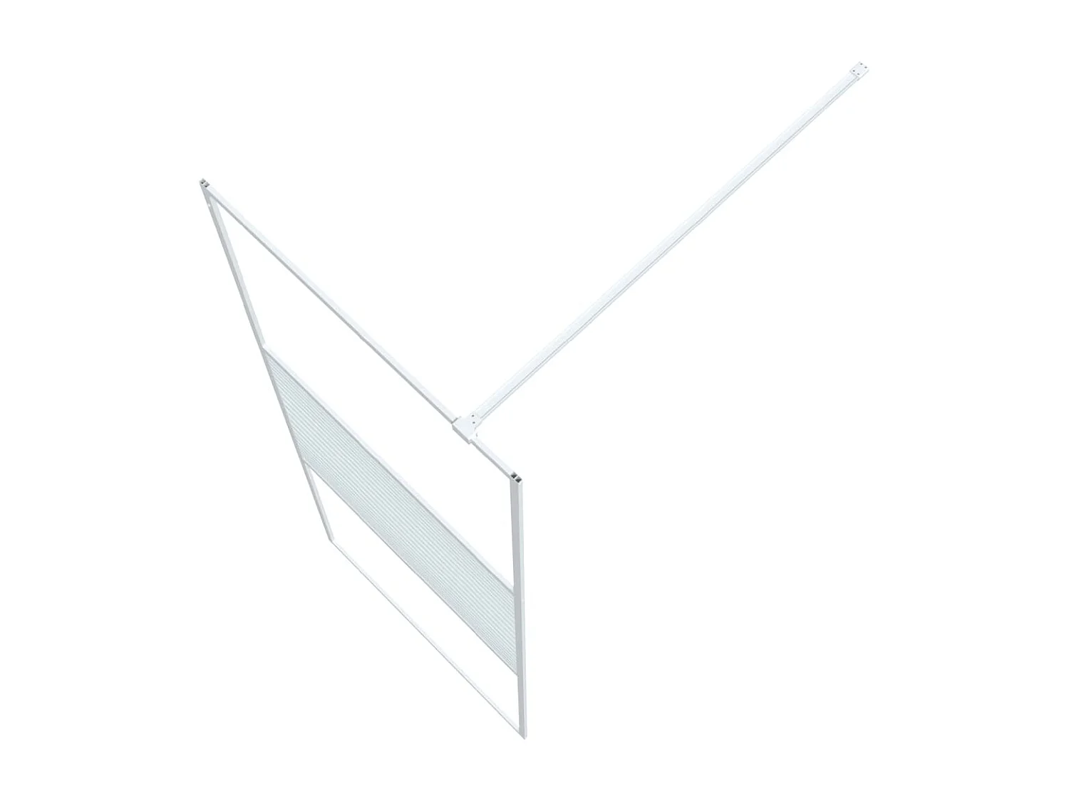 Mampara de ducha vidrio ESG transparente blanco 80x195 cm ES66426