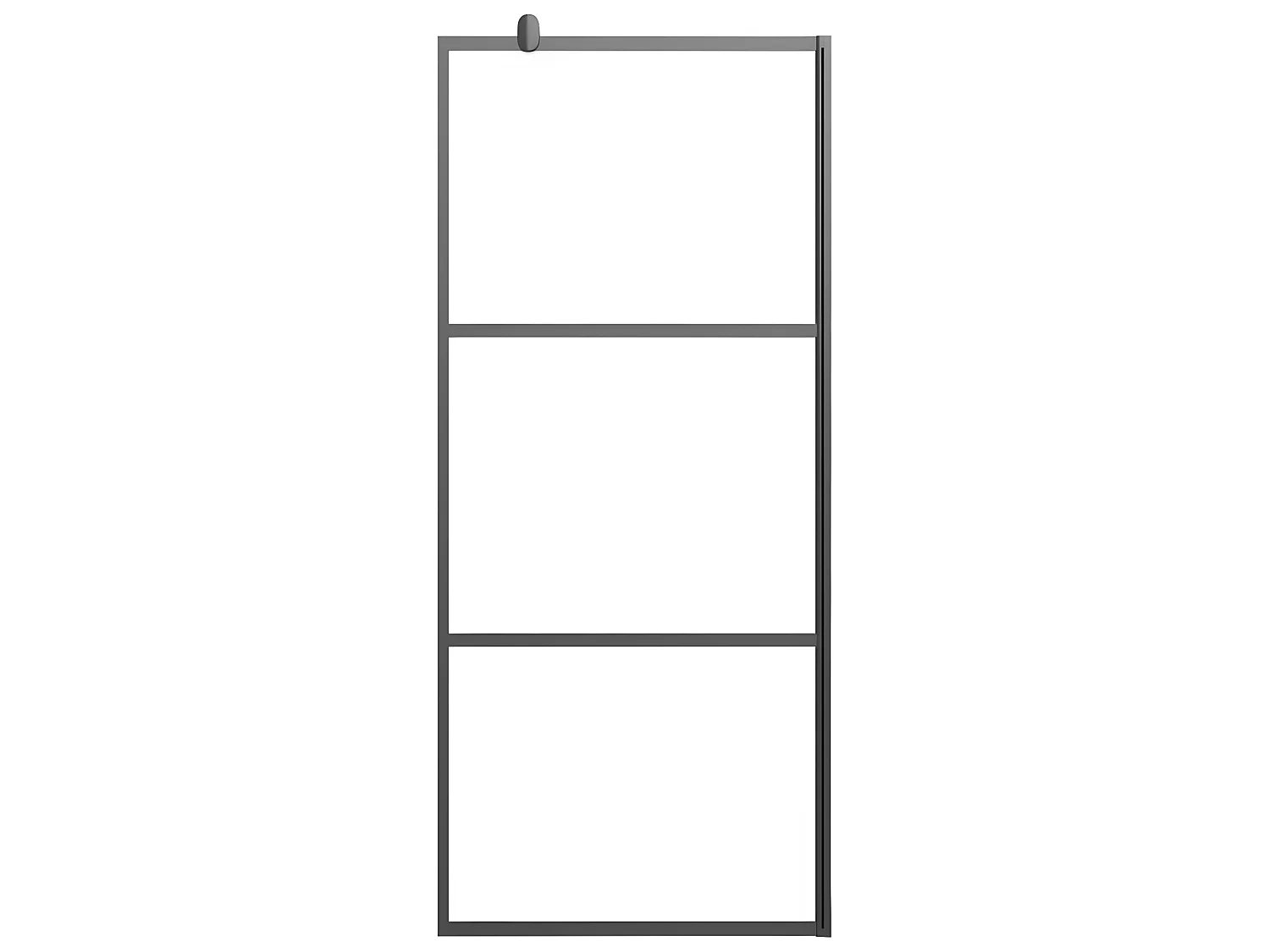 Mampara de ducha accesible vidrio ESG esmerilado negro 80x195cm ES66416