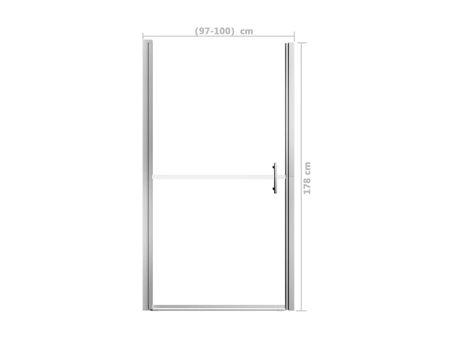 Porta de chuveiro vidro fosco temperado 100x178 cm PT922659