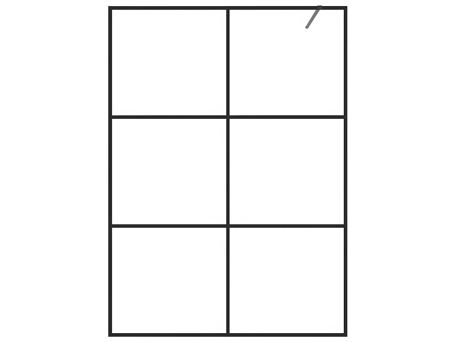 Divisória de chuveiro c/ vidro transparente ESG 140x195cm preto PT472439