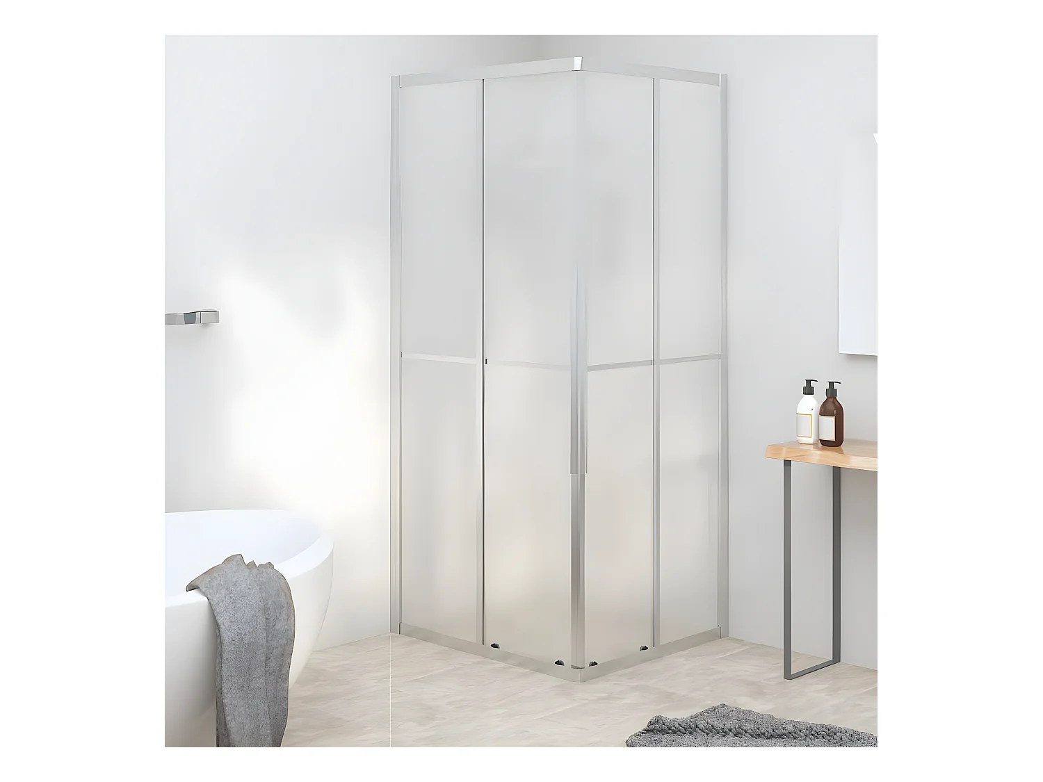 Cabina de ducha ESG esmerilado 90x70x180 cm ES486203