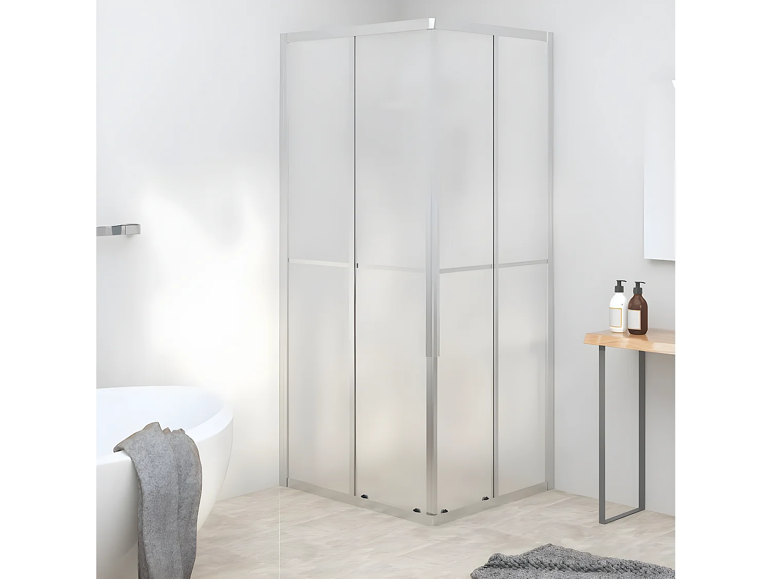 Paroi de douche ESG dépoli 90x70x180 cm WVGQ8103