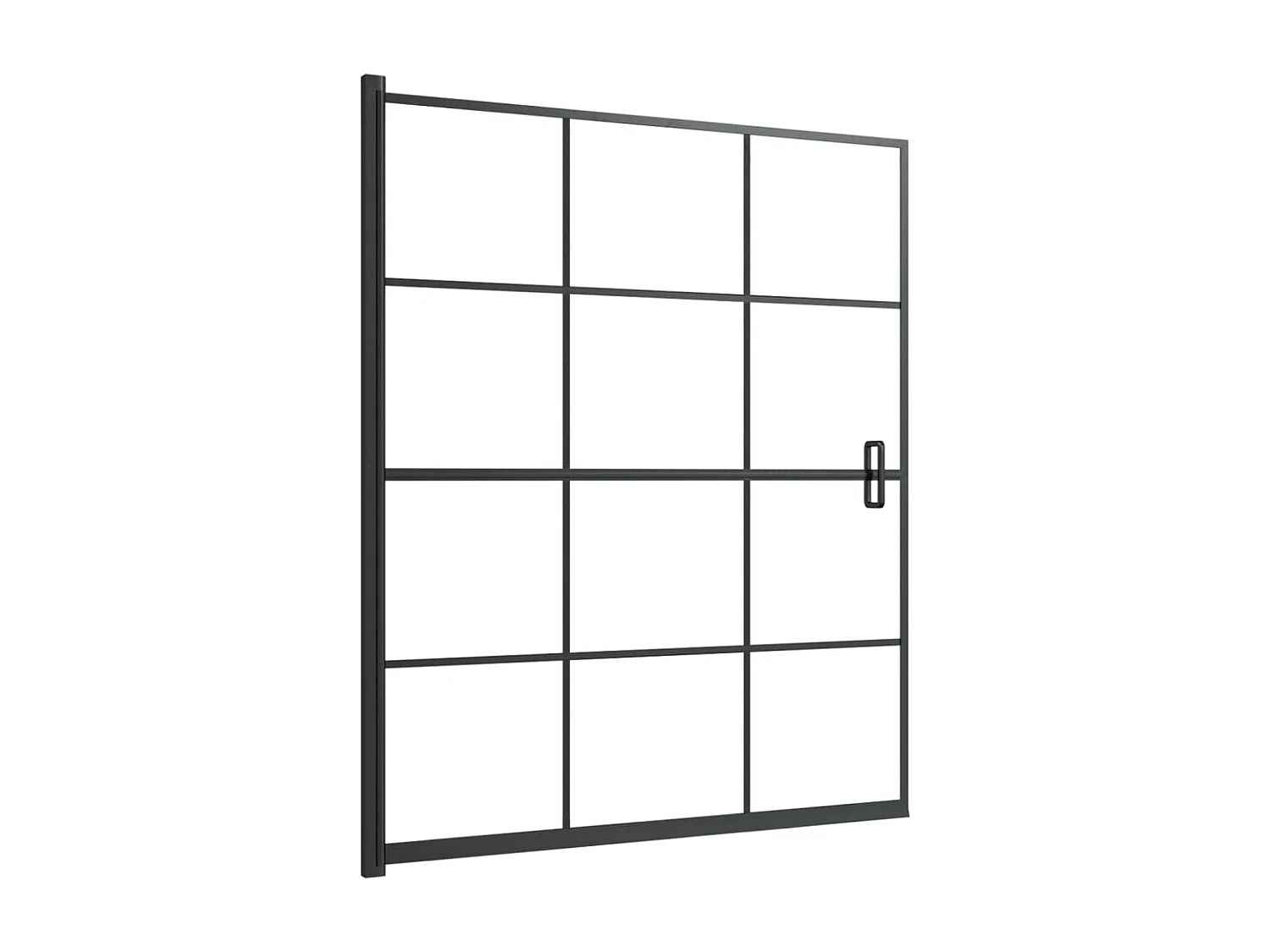 Mampara de ducha ESG negro 116x140 cm ES66370