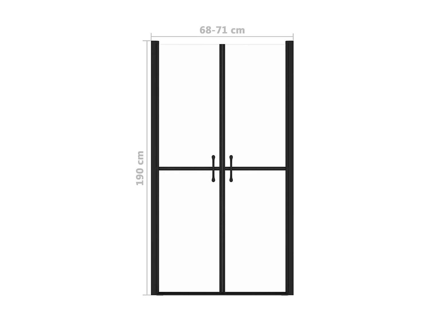 Porta de duche ESG transparente (68-71)x190 cm PT165789