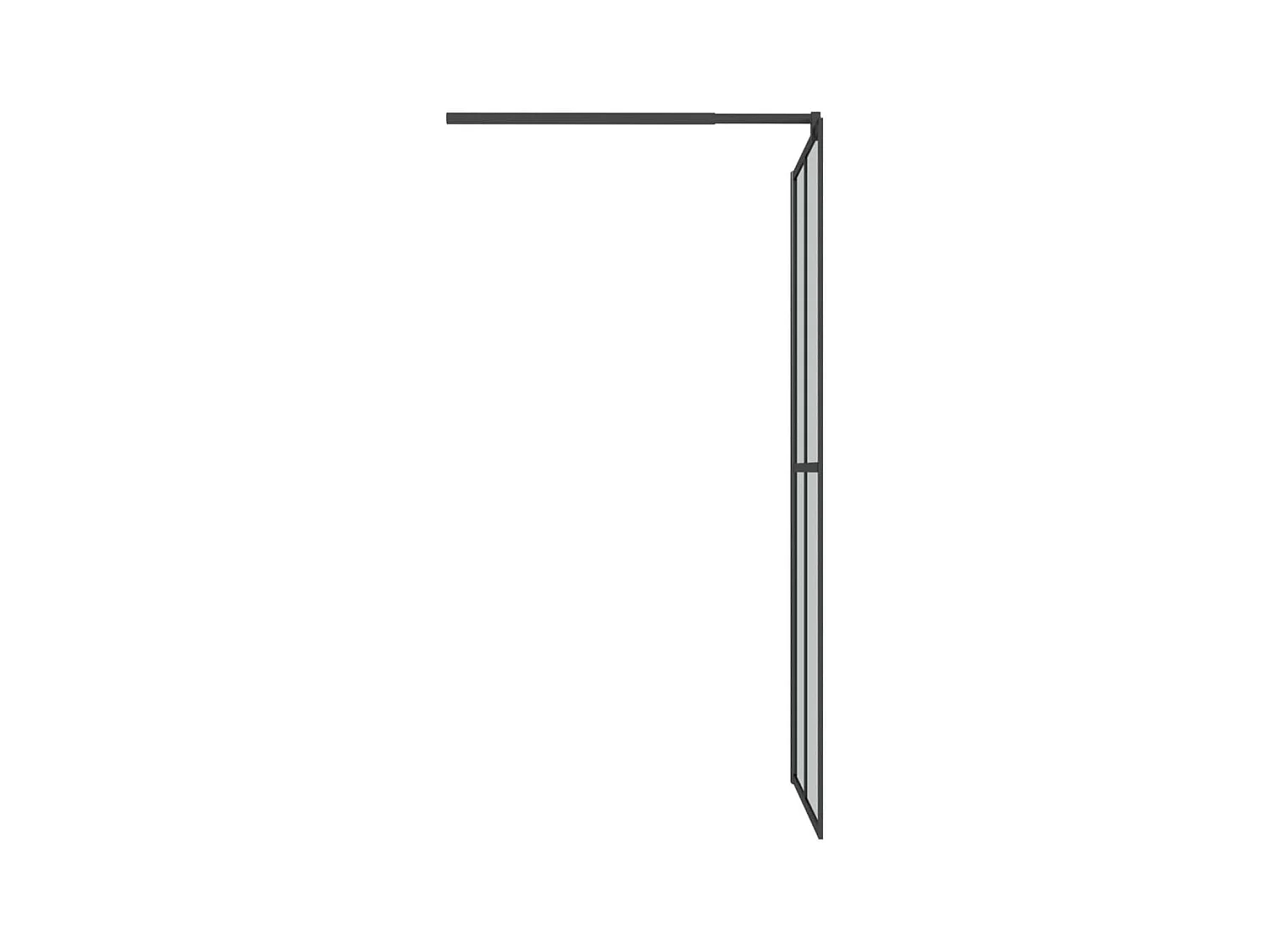 Mampara de ducha accesible vidrio templado oscuro 80x195 cm ES66279