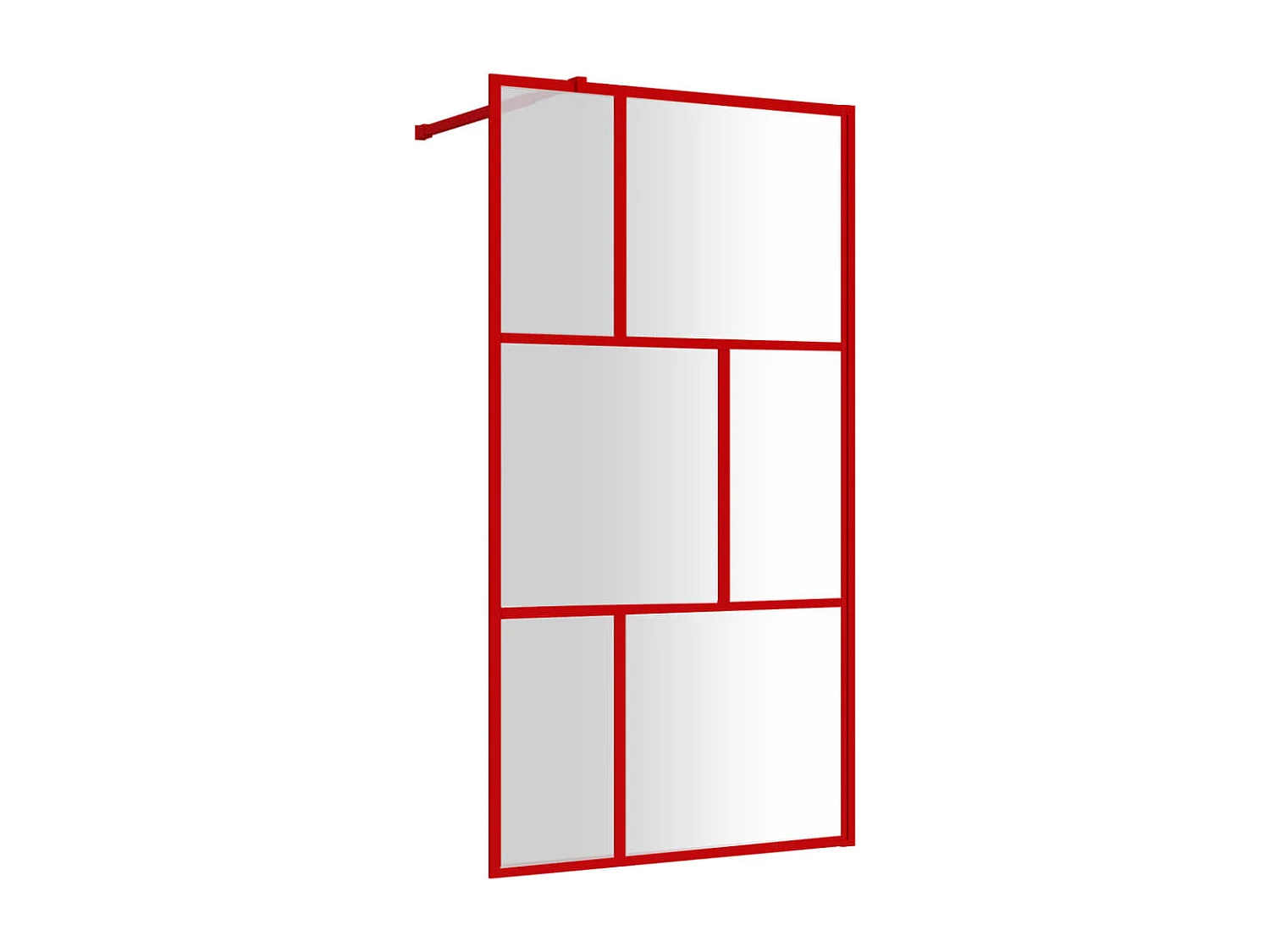 Mampara de ducha vidrio transparente ESG rojo 115x195 cm ES66381