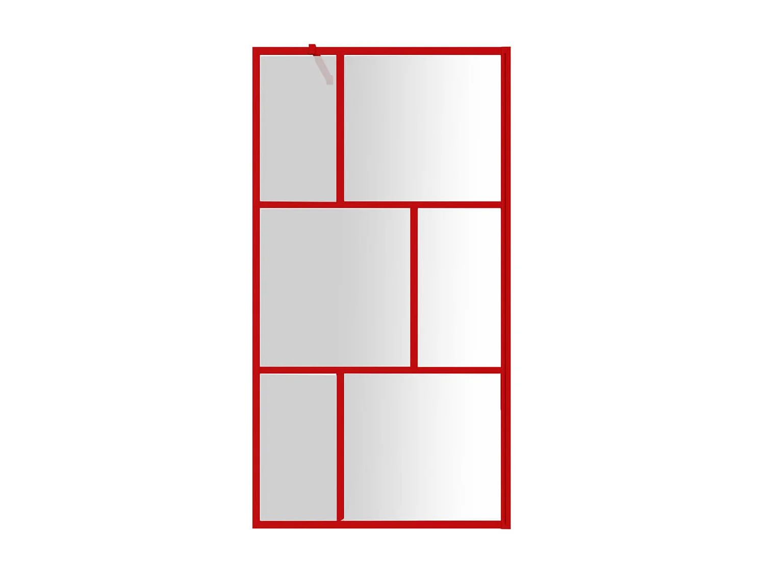 Mampara de ducha vidrio transparente ESG rojo 115x195 cm ES66381