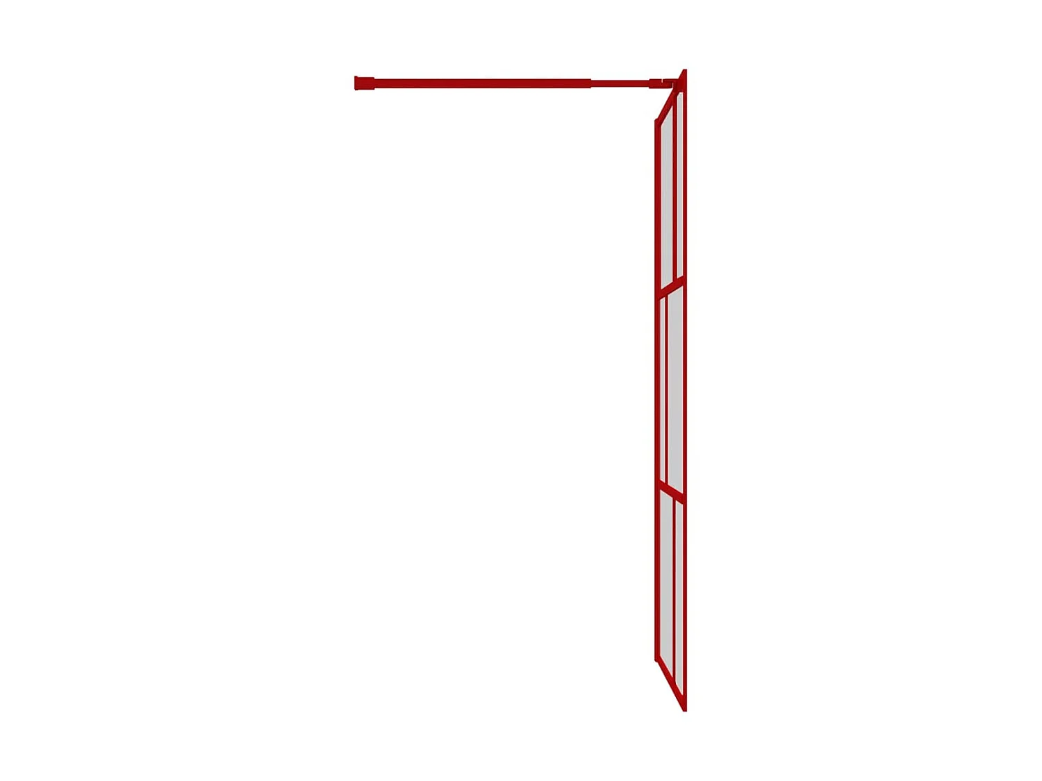 Mampara de ducha vidrio transparente ESG rojo 115x195 cm ES66381