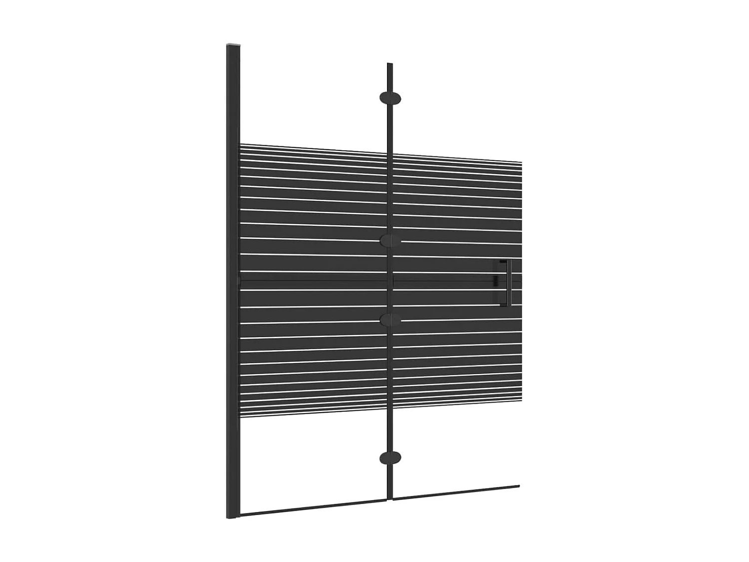 Mampara de ducha plegable ESG negro 100x140 cm ES66346