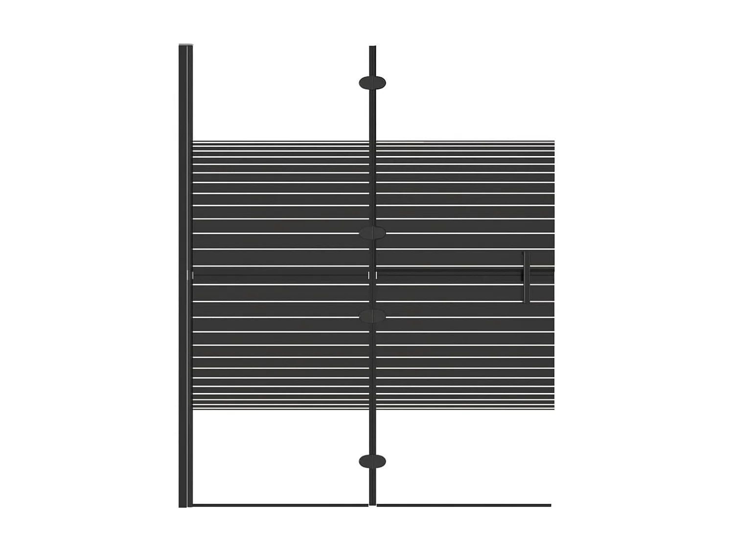 Mampara de ducha plegable ESG negro 100x140 cm ES66346