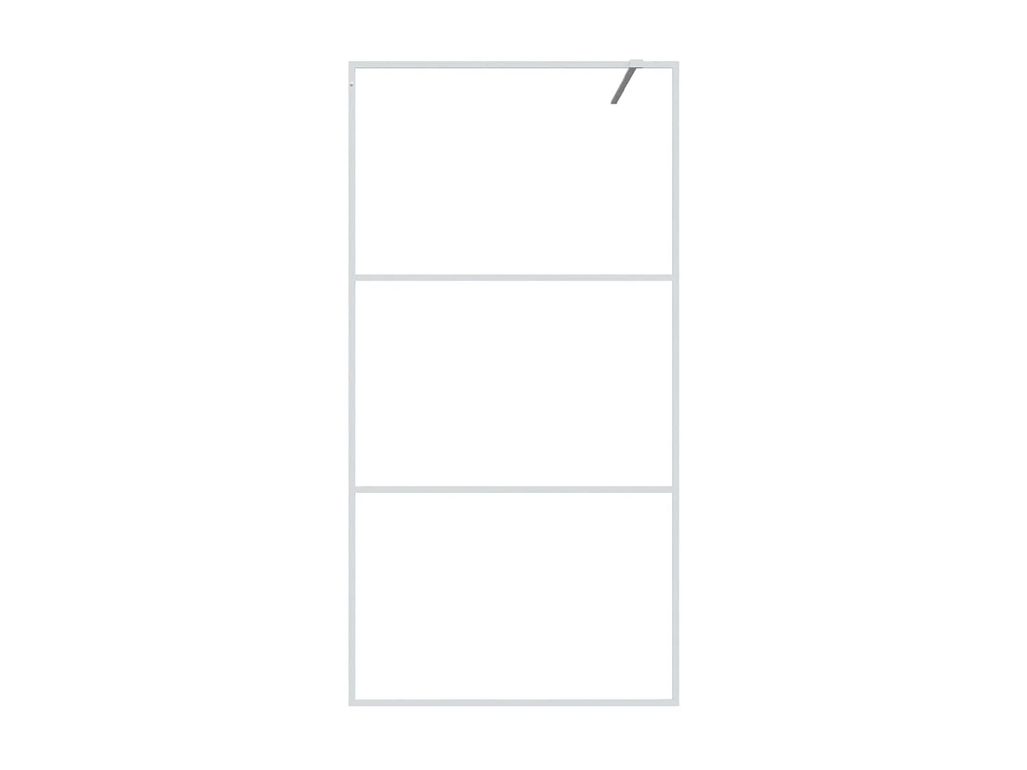 Divisória de chuveiro prateado 100x195cm vidro ESG transparente PT273102