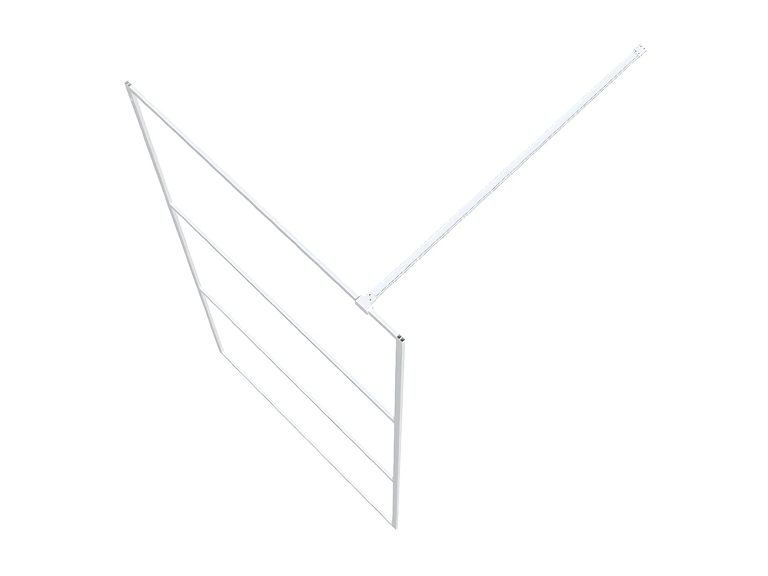 Divisória de chuveiro prateado 100x195cm vidro ESG transparente PT273102