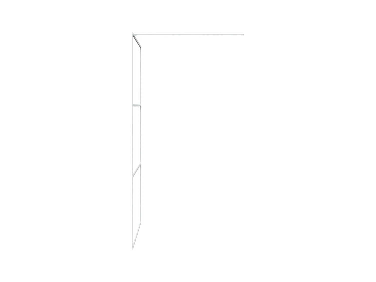 Mampara de ducha vidrio ESG transparente blanco 100x195 cm ES264132