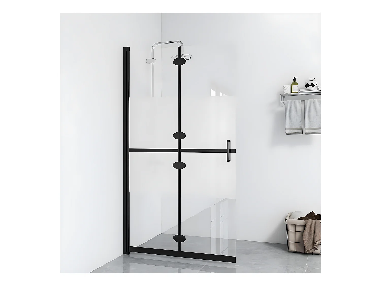 Paroi de douche pliable Verre ESG demi-dépoli 120x190 cm WVGQ2055