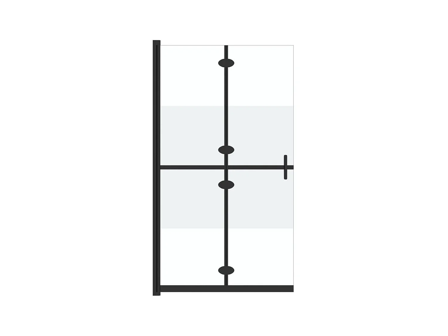 Mampara de ducha plegable vidrio ESG medio esmerilado 120x190cm ES66422