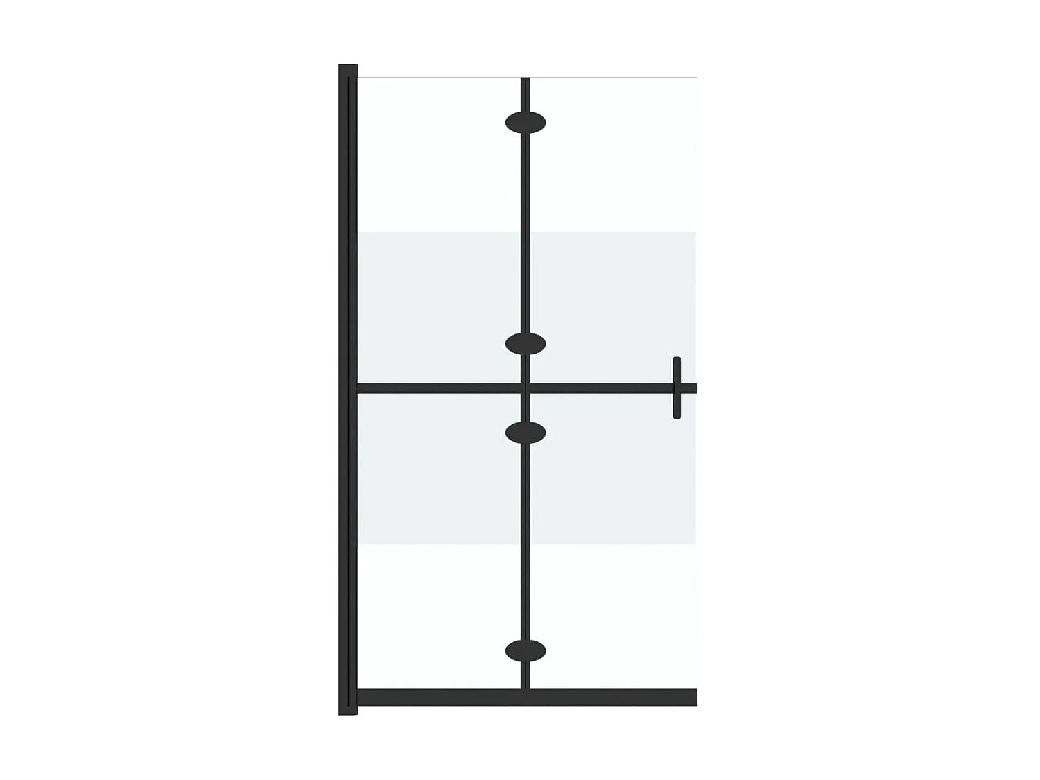 Paroi de douche pliable Verre ESG demi-dépoli 120x190 cm WVGQ2055