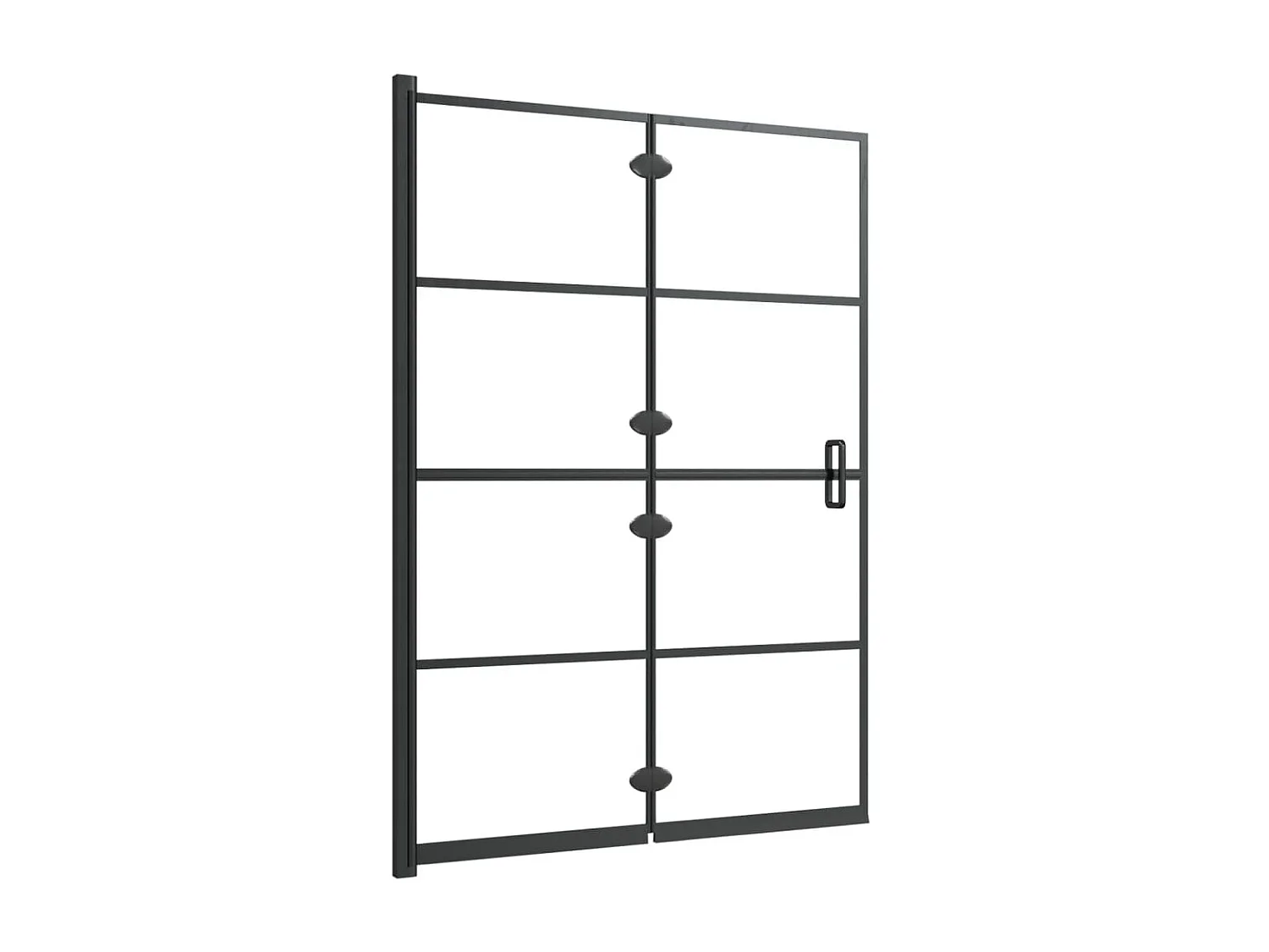 Mampara de ducha plegable ESG negro 100x140 cm ES66243