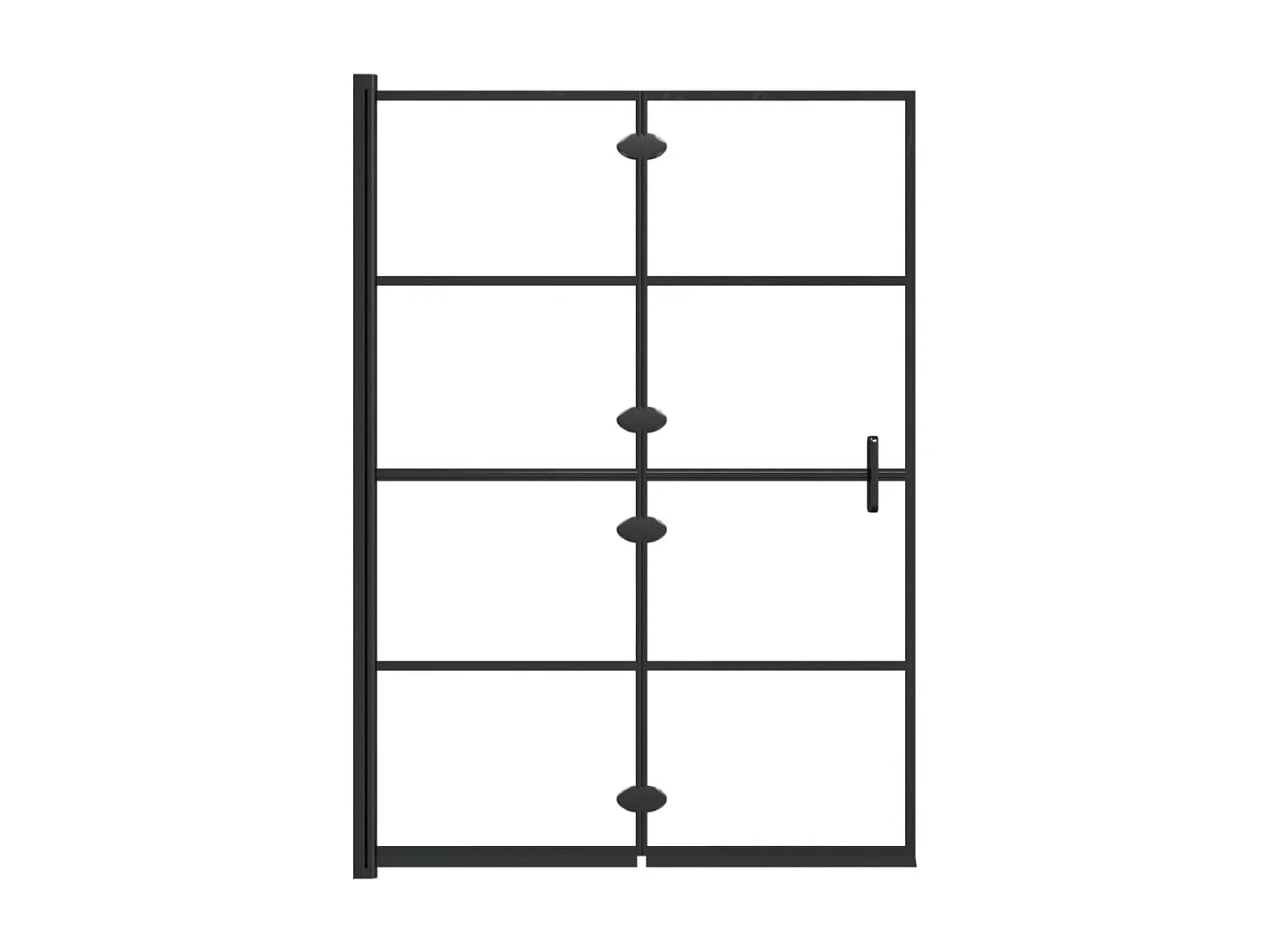 Mampara de ducha plegable ESG negro 100x140 cm ES66243